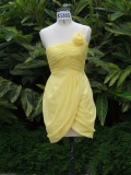 Daffodil One Straps Pleate Chiffon Mid-length Party/ Homecoming/ Cocktail Dress