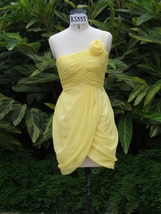 Daffodil One Straps Pleate Chiffon Mid-length Party/ Homecoming/ Cocktail Dress