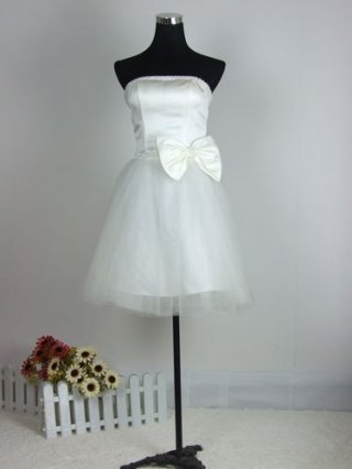 Princess Mini Designer Satin/ Organza with Bowknot Homecoming/ Cocktail Dress