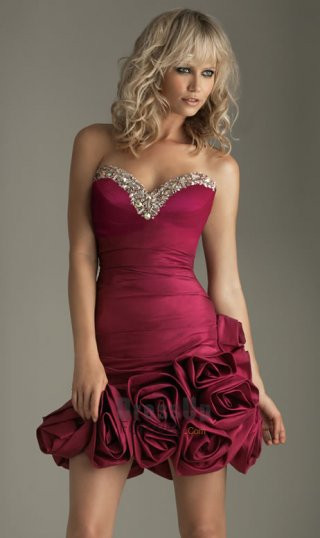 Corset Sweetheart with Sequin Volume Floral Homecoming Dress/ Cocktail Dress