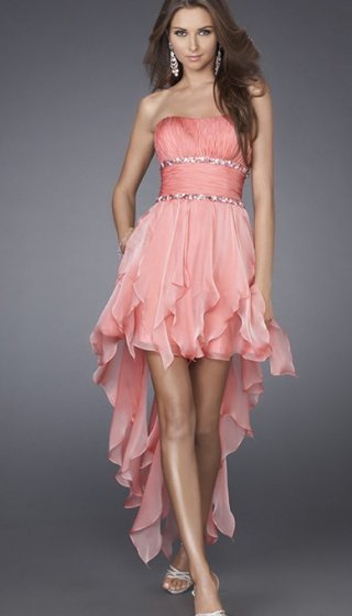 Pink Organza Style Sweetheart Beaded Strapless Short/Mini Length Cocktail Dress / Homecoming Dress/Party Dresses