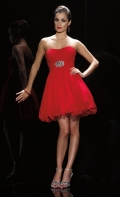 Lovely Beaded Sweetheart Chifoon A-line Strapless Short cocktail dress/ homecoming dresses