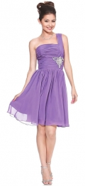 one shoulder chiffon Strapless beads A-line Short/Mini Length Cocktail Dress / Homecoming Dress/Party Dresses