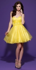 Sweetheart Organza A-line Strapless Short cocktail dress/ homecoming dresses