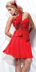 A Line One Strap Red Sexy Passionate Cocktail Dress/ Homecoming Dress