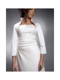 3/4 Length Sleeves Satin Bridal Jacket/Wedding Wrap (w0009)