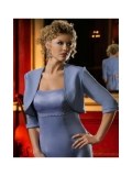 3/4 Length Sleeves Satin Bridal Jacket/Wedding Wrap (w0011)