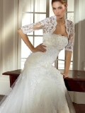 1/2 Length Sleeves lace Bridal Jacket/Wedding Wrap