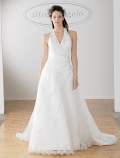 A line HalterSemi-Cathedral Train Wedding Dress (yz0320)