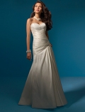A line Sweetheart Strapless Chapel train Wedding Dress (yz0391)