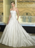 A-line Strapless Ballgown Satin Wedding Dresses (yz0449)