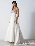 Princess Strapless Empire Satin Wedding Dresses (SK0117)