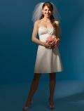 Slim line Sweetheart High-Low Hemline Wedding Dress (yz0390)