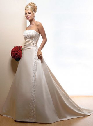 Strapless Corset Gown with an Asymmetrical Wrap (SR0186)