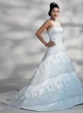 Strapless Wedding Dresses With a Layered Lace Overlay (SR0113)