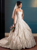 Strapless Taffeta Wedding Dresses with Pick up Skirt (SR0119)