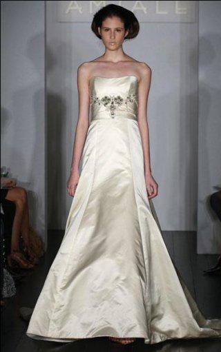 Trumpet Strapless Satin Wedding Dresses (SR0106)