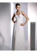 Chiffon Empire Column Skirt 2010 Summer Wedding Dress (wd00230)