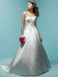 A line Strapless Chapel Train Wedding Dress (SR0090)