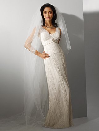 Slim line Sweetheart Chapel Train Wedding Dress (SR0074)