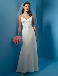 Slim line Sweetheart Straps Wedding Dress (SR0096)