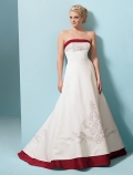 A line StraplessSweep Train Wedding Dress (ST0142)