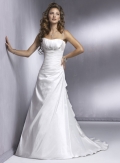 A-line Spaghetti Taffeta Wedding Dresses(MZ0636) (ST0090)
