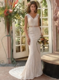 Sheath Lace Straps Lace Wedding Dresses (ST0067)