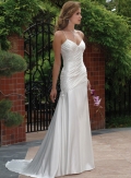Spaghetti Straps Empire Chiffon Wedding Dresses (ST0080)