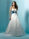 Princess Strapless Empire Chapel Train Wedding Dresses (CW0019)