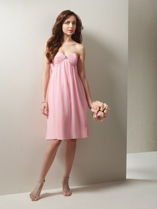 cocktail length chiffon and satin dress (je148)