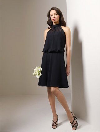 cocktail length chiffon dress (je137)