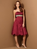 cocktail length satin dress (je119)