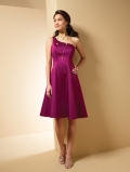 cocktail length satin dress (je106)