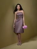 cocktail length satin dress (je103)