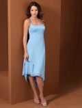 Empire Spaghetti A-Line Satin Chiffon Bridesmaid Dresses (KB0022)