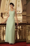 Empire Strapless Sheer V-neck Halter Chiffon Bridesmaid Dresses (KB0134)