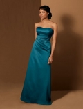 Empire Strapless A-line Sweetheart Satin Bridesmaid Dresses (KB0017)