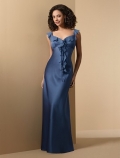 empire waistline satin dress (je076)