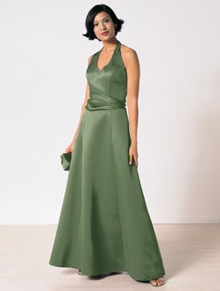 floor length satin dress (je031)