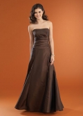 Full-length Luminescent taffeta strapless Bridesmaid Dress (BOTS0405)
