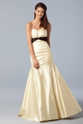 Full-length Trumpet Skirt Satin Bridesmaid Dress (BOTS0385)