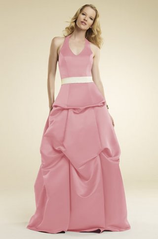 Halter A-line Satin Bridesmaid Dresses (KB0212)