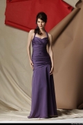 Halter-top Sweetheart Floor-length Chiffon Bridesmaid Dress (BOTS0467)