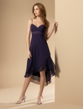 high-low hemline satin dress (je126)