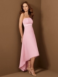 high-low hemline satin dress (je114)