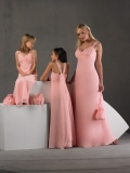 On-the-shoulder Tapered A-line Chiffon Bridesmaid Dresses (KB0253)