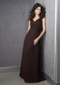 Sleeveless Empire V-neck A-line Chiffon Bridesmaid Dresses (cf0146)