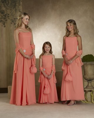 Spaghetti A-line Crumb-catcher Chiffon Bridesmaid Dresses (KB0238)