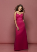 Spaghetti Peaked Empire A-line Chiffon Bridesmaid Dresses (cf0157)